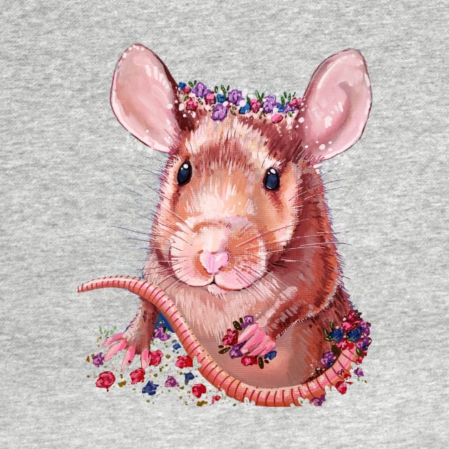 Flower Crown Rat by Art Additive